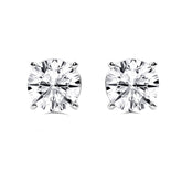 14k White or Yellow Gold Round VS/SI GH Lab Grown Diamond 4 Prong Stud Post Earrings fine designer jewelry for men and women